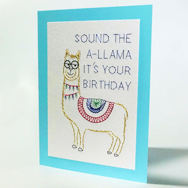 Llama pattern at Stitching Cards