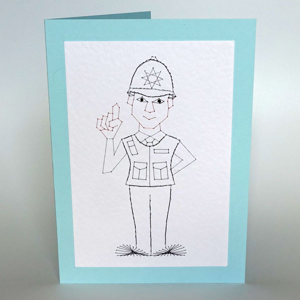 Police officer UK male at Stitching Cards