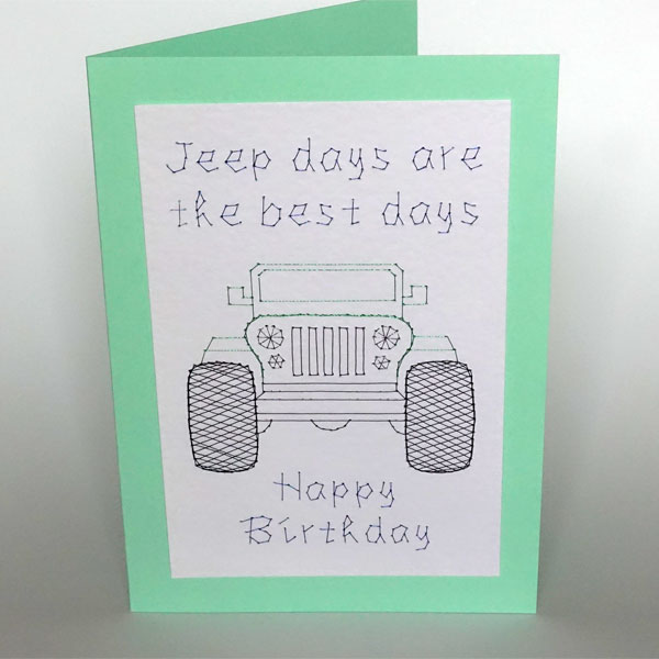 Jeep pattern at Stitching Cards