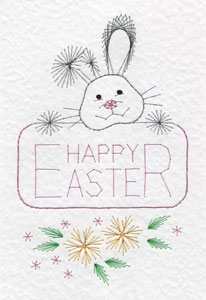 Bunny Happy Easter added at Stitching Cards