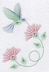 Hummingbird pattern added at Stitching Cards