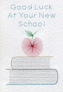 School Good Luck pattern added at Stitching Cards
