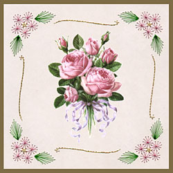 Variations on the free prick and stitch flower corners pattern