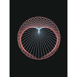Free String Art Heart Circle Pattern